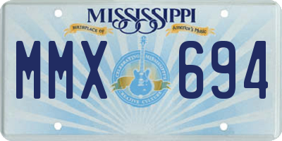 MS license plate MMX694