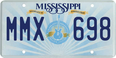 MS license plate MMX698