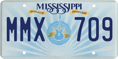 MS license plate MMX709