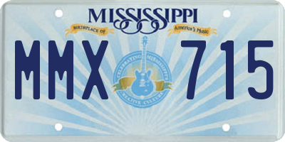 MS license plate MMX715