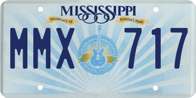 MS license plate MMX717