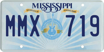 MS license plate MMX719