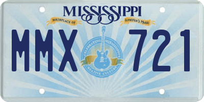 MS license plate MMX721
