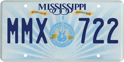 MS license plate MMX722