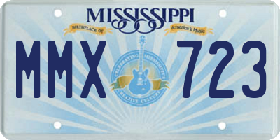 MS license plate MMX723