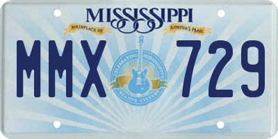 MS license plate MMX729