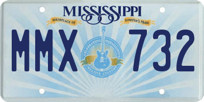 MS license plate MMX732