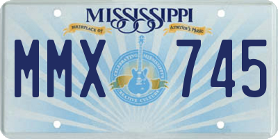 MS license plate MMX745