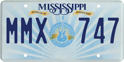 MS license plate MMX747