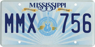 MS license plate MMX756