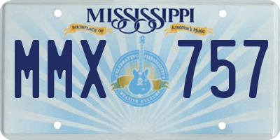 MS license plate MMX757