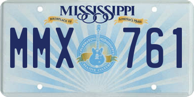 MS license plate MMX761