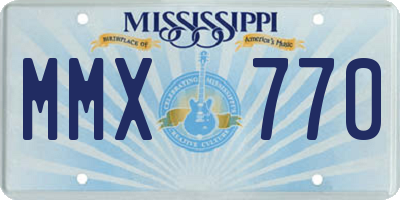 MS license plate MMX770