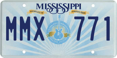 MS license plate MMX771
