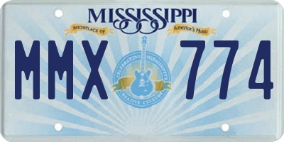 MS license plate MMX774