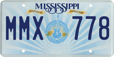 MS license plate MMX778