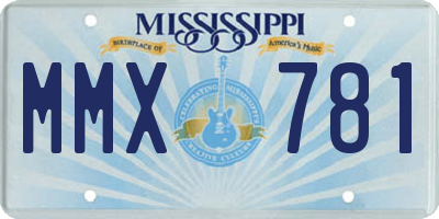 MS license plate MMX781