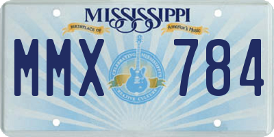 MS license plate MMX784