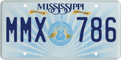MS license plate MMX786
