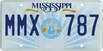 MS license plate MMX787
