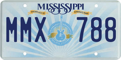 MS license plate MMX788