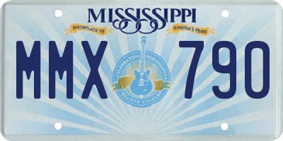 MS license plate MMX790