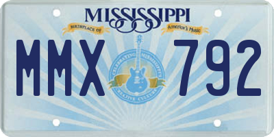 MS license plate MMX792