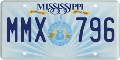 MS license plate MMX796