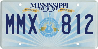 MS license plate MMX812