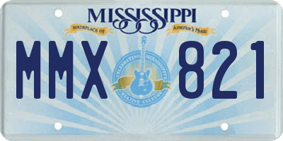 MS license plate MMX821