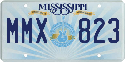 MS license plate MMX823