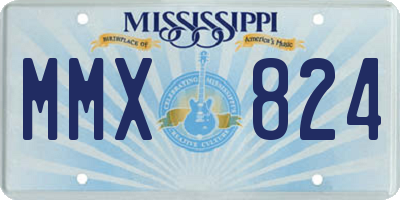 MS license plate MMX824