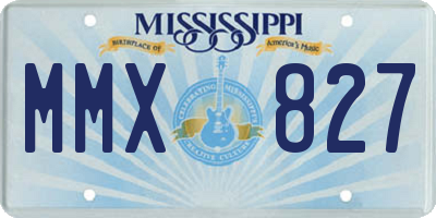 MS license plate MMX827