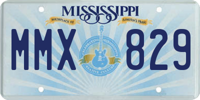 MS license plate MMX829