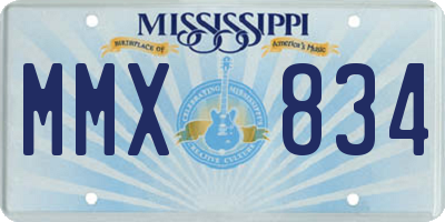 MS license plate MMX834