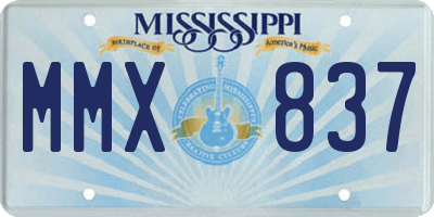 MS license plate MMX837