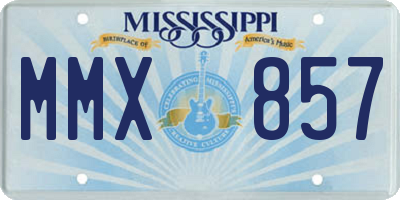 MS license plate MMX857