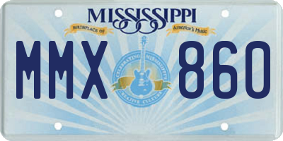 MS license plate MMX860