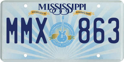 MS license plate MMX863