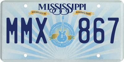 MS license plate MMX867