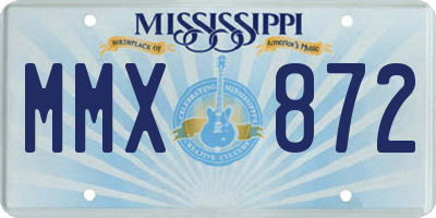 MS license plate MMX872