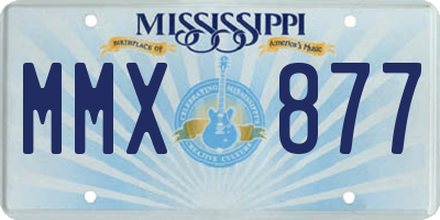 MS license plate MMX877