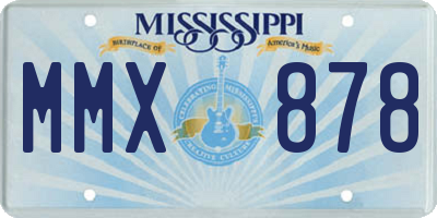 MS license plate MMX878