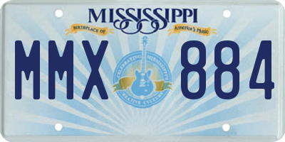 MS license plate MMX884