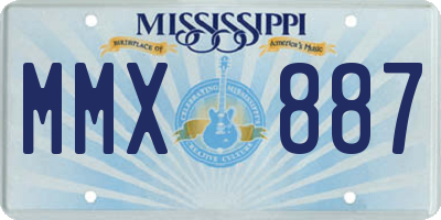 MS license plate MMX887
