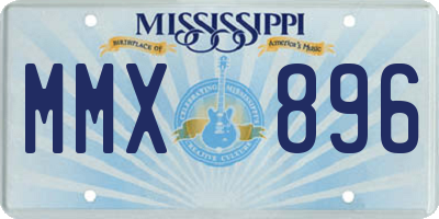 MS license plate MMX896