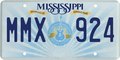 MS license plate MMX924