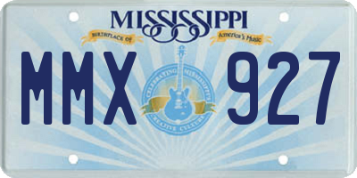 MS license plate MMX927