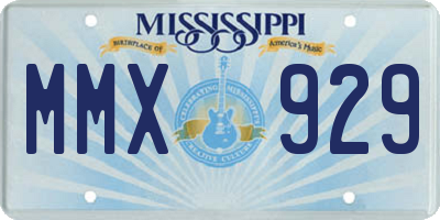 MS license plate MMX929