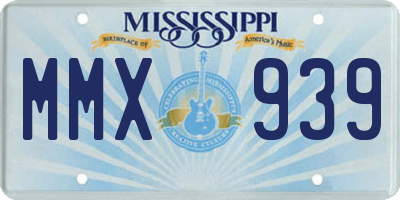 MS license plate MMX939